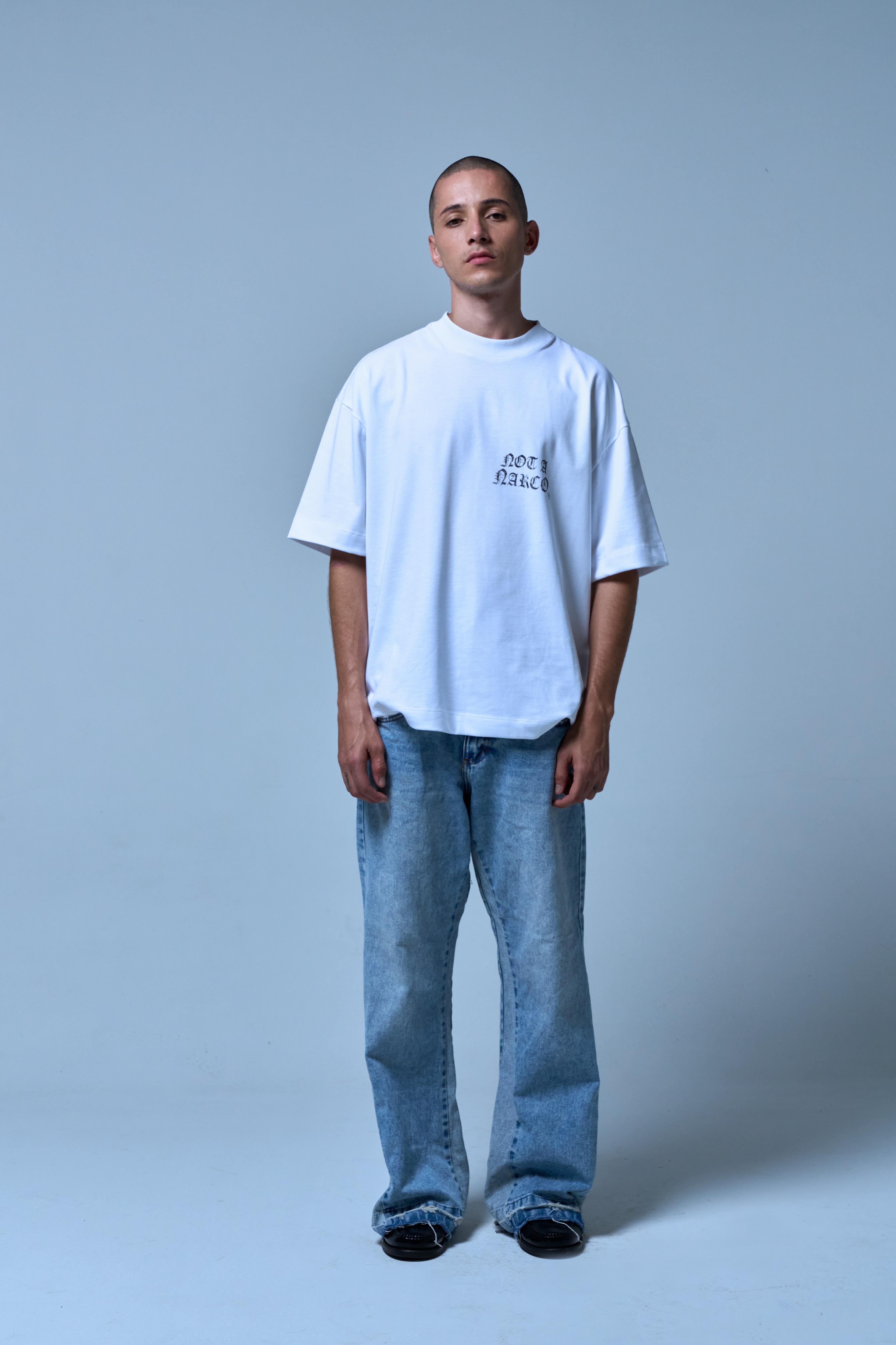 NOT A NARCO FW25 WHITE T-SHIRT Sinners