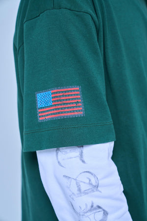 SINNERS POLIZIA GREEN DOUBLE SLEEVE Sinners