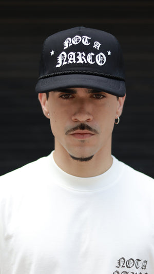 SINNERS NOT A NARCO™ BLACK/WHITE CAP Sinners