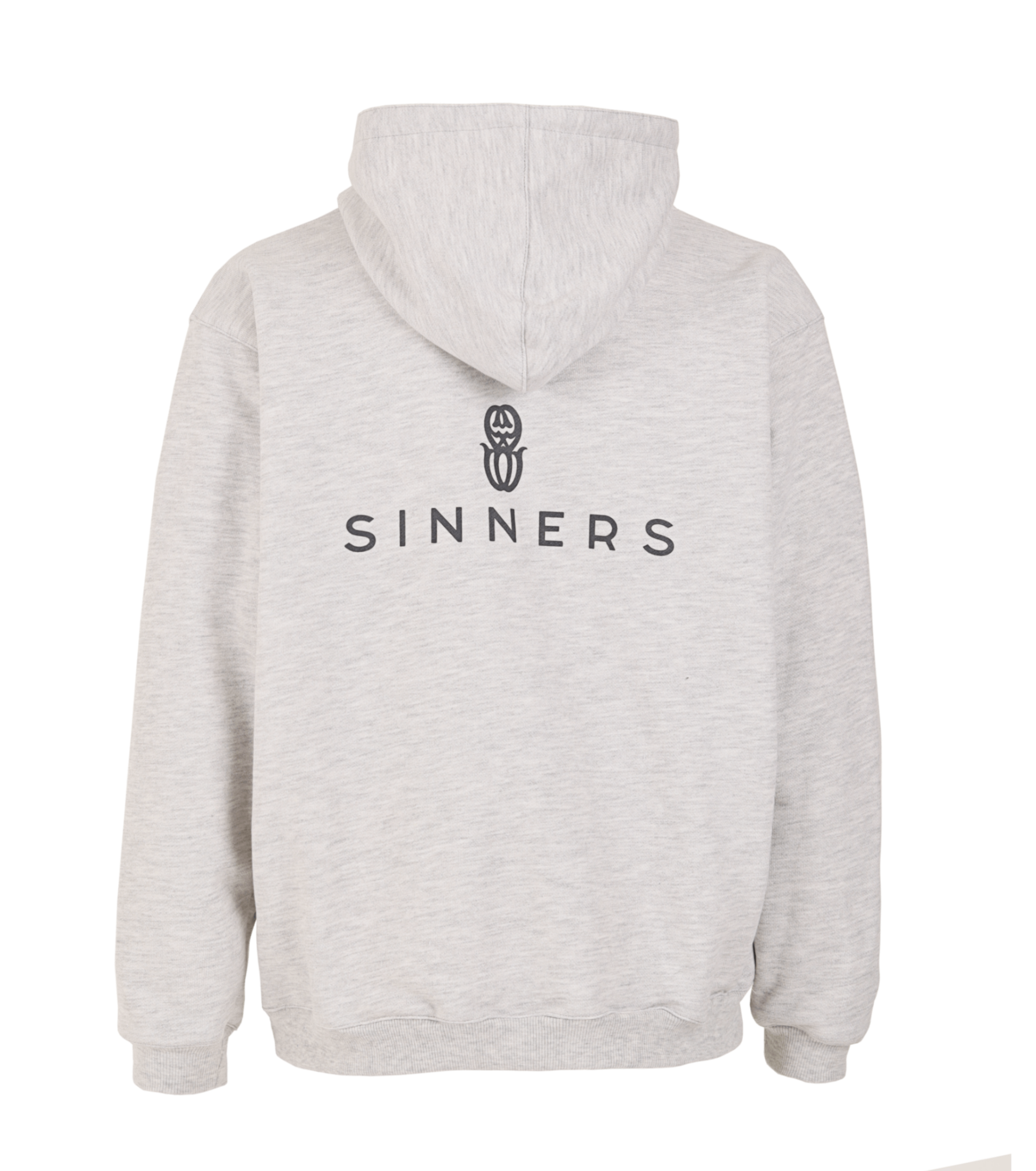 SINNERS MONOGRAM GRAY ZIPPER HOODIE Sinners