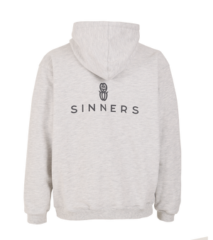 SINNERS MONOGRAM GRAY ZIPPER HOODIE Sinners