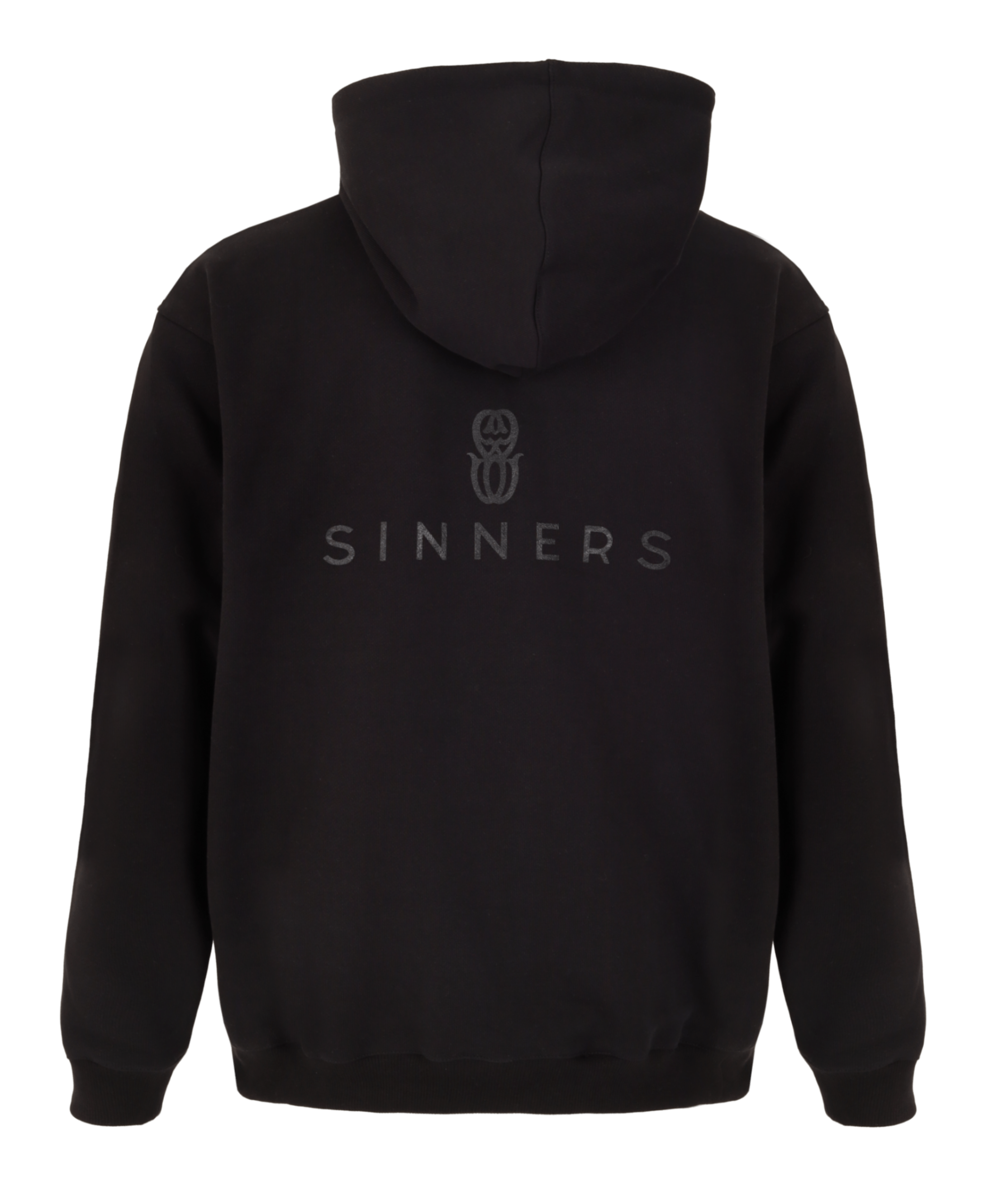 SINNERS MONOGRAM BLACK ZIPPER HOODIE Sinners