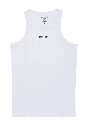 SINNERS WHITE MEN TANK TOP Sinners