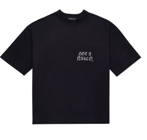 SINNERS NOT A NARCO FW25 BLACK T-SHIRT Sinners