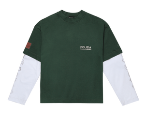 SINNERS POLIZIA GREEN DOUBLE SLEEVE Sinners