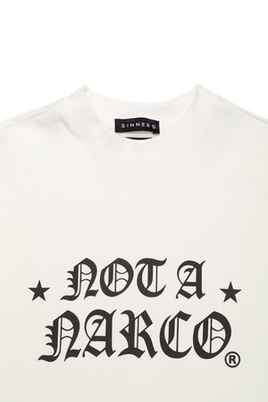 SINNER NOT A NARCO STAR CREME T-SHIRT Sinners