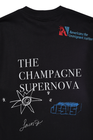 SINNERS CHAMPAGNE SUPERNOVA BLACK T-SHIRT Sinners
