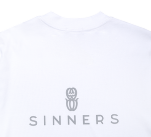 SINNERS RHINESTONE LOGO WHITE T-SHIRT Sinners