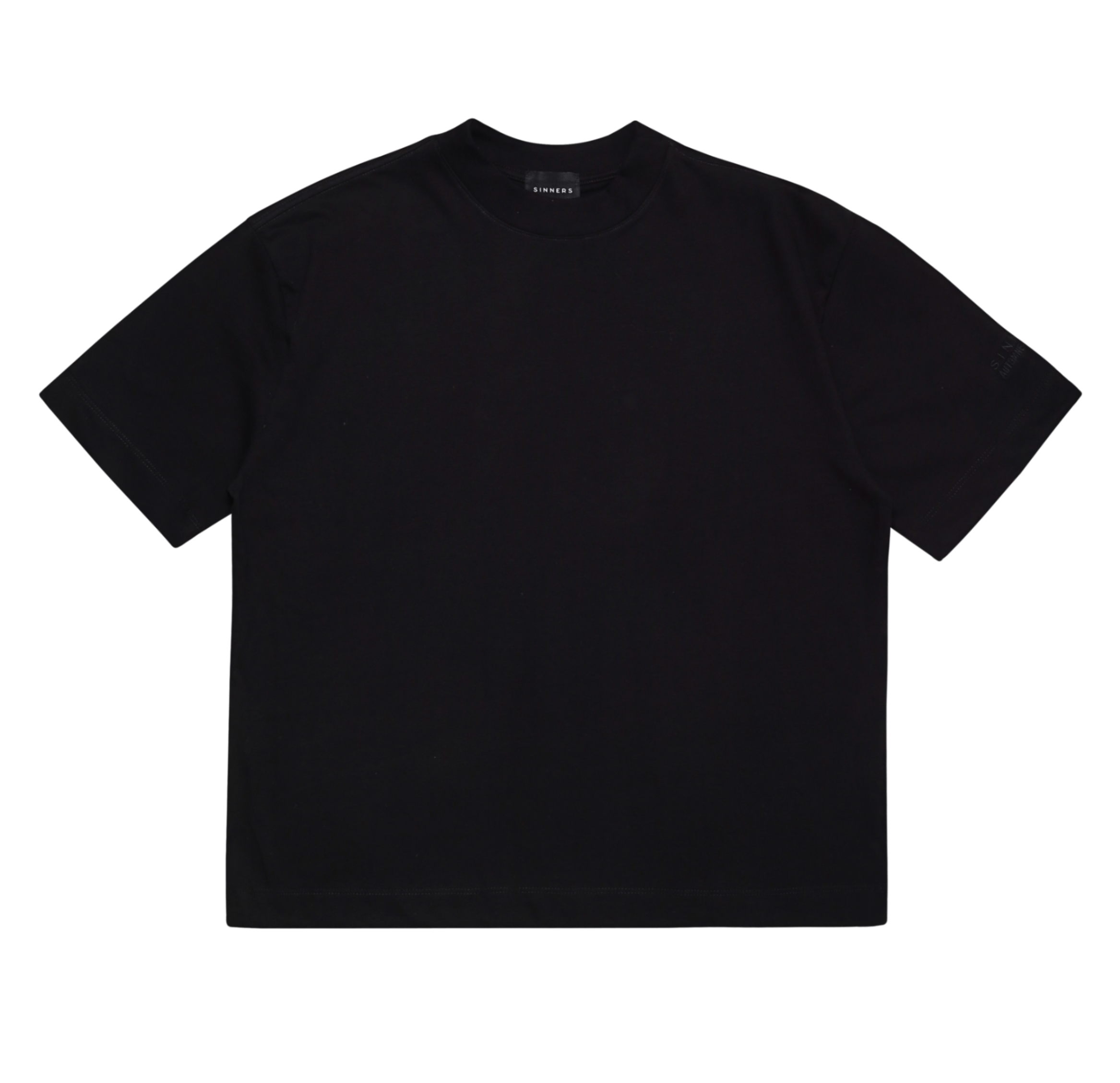 SINNERS RHINESTONE LOGO BLACK T-SHIRT Sinners