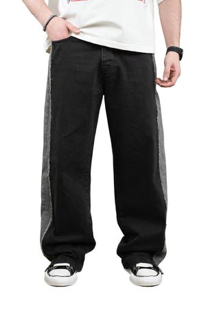2Y C1190 Stripe Black Jeans 2Y