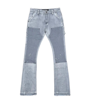 VICIOUS DENIM STACKED FIT VC660-GREY Vicious Denim