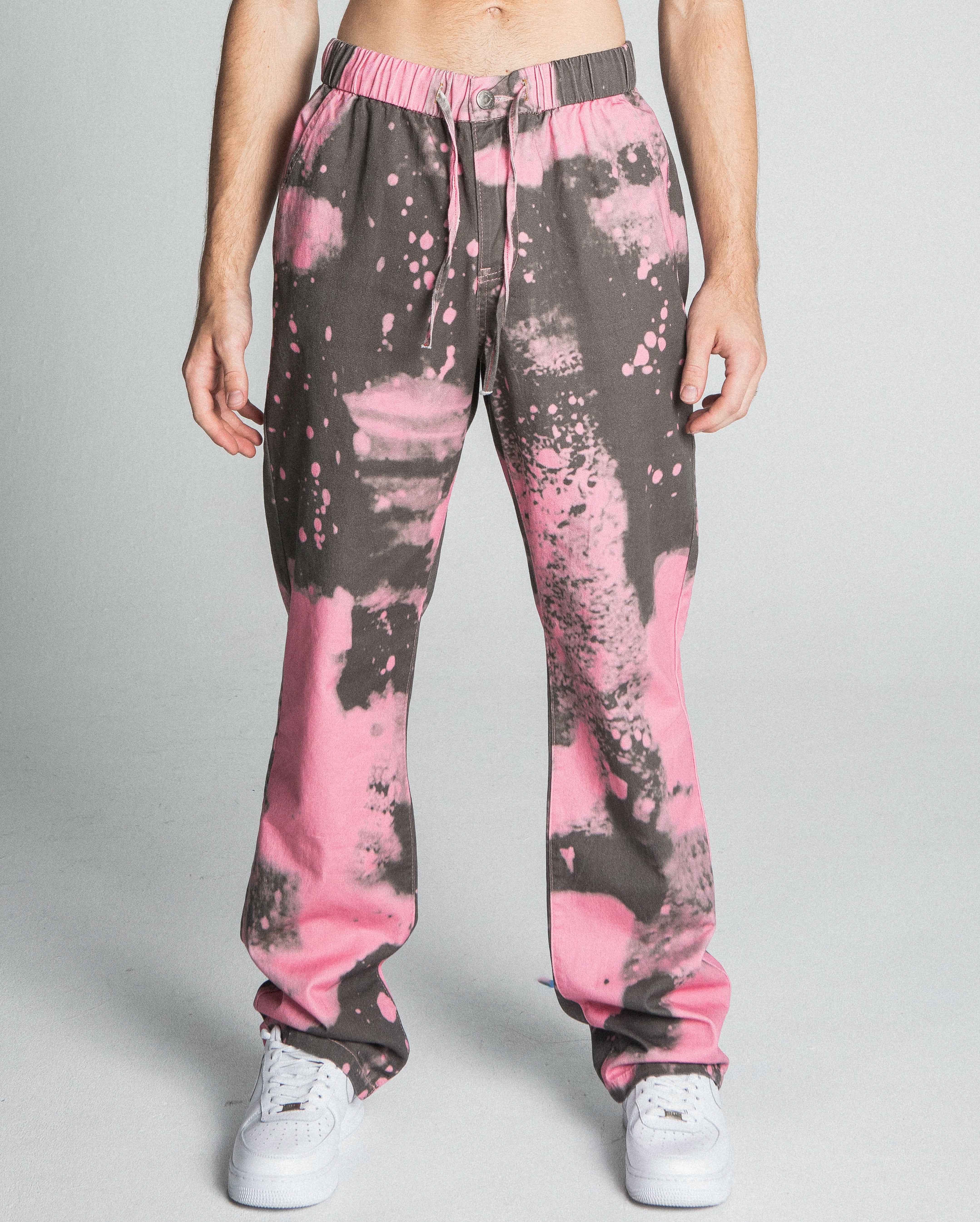 AJ04SK COLOR DYE STACKED JEANS PINK