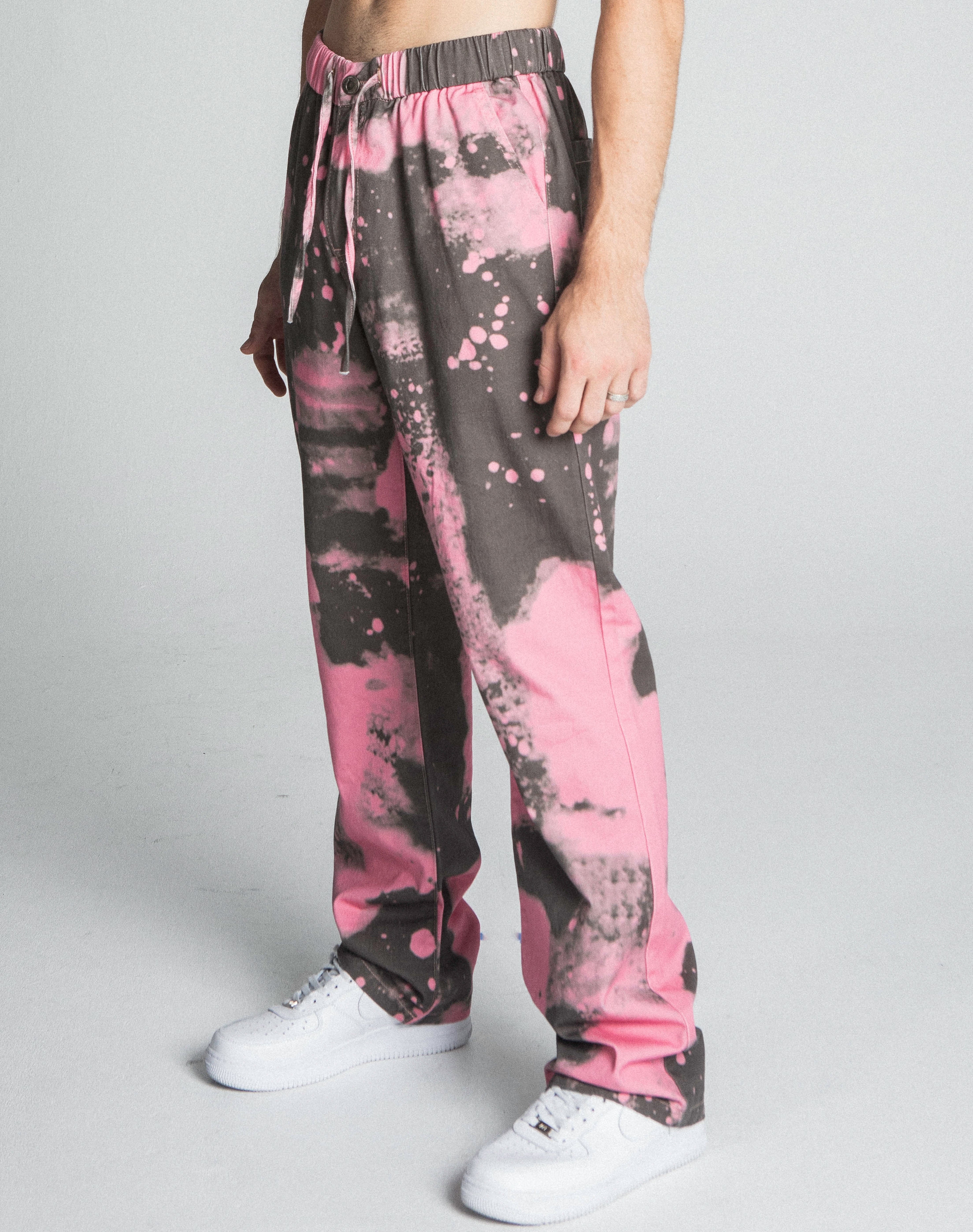 AJ04SK COLOR DYE STACKED JEANS PINK