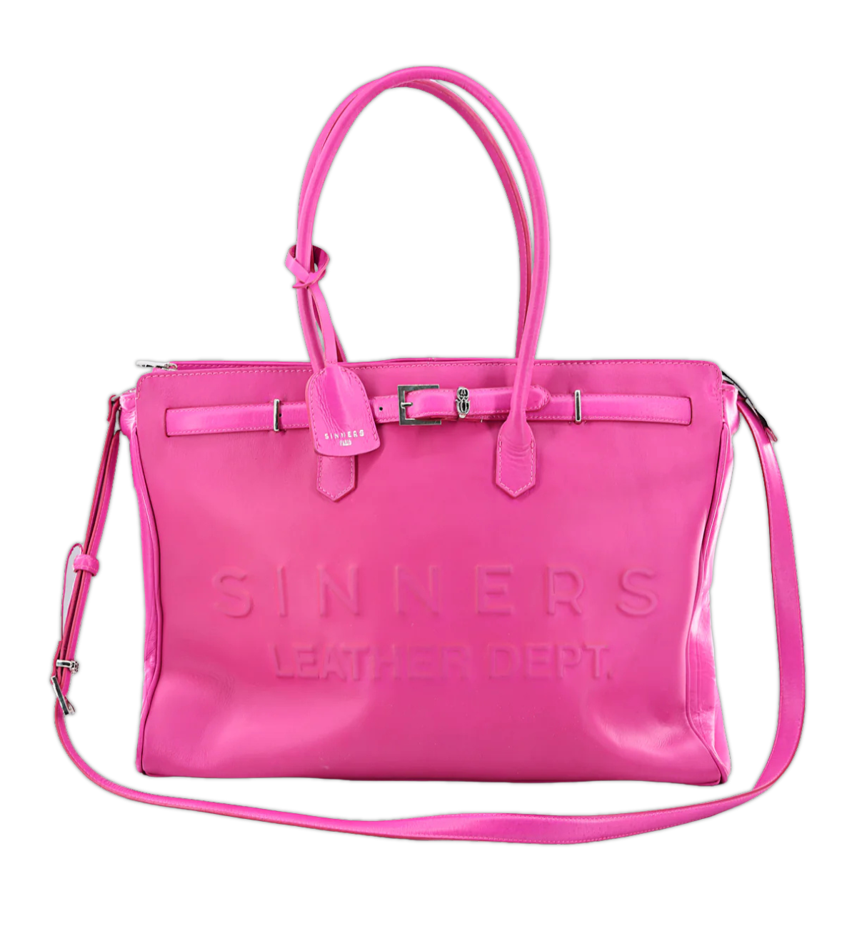 SINNERS LEATHER DEPT. PINK BAG Sinners