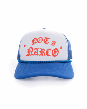 SINNERS NOT A NARCO™ BLUE/WHITE/RED CAP