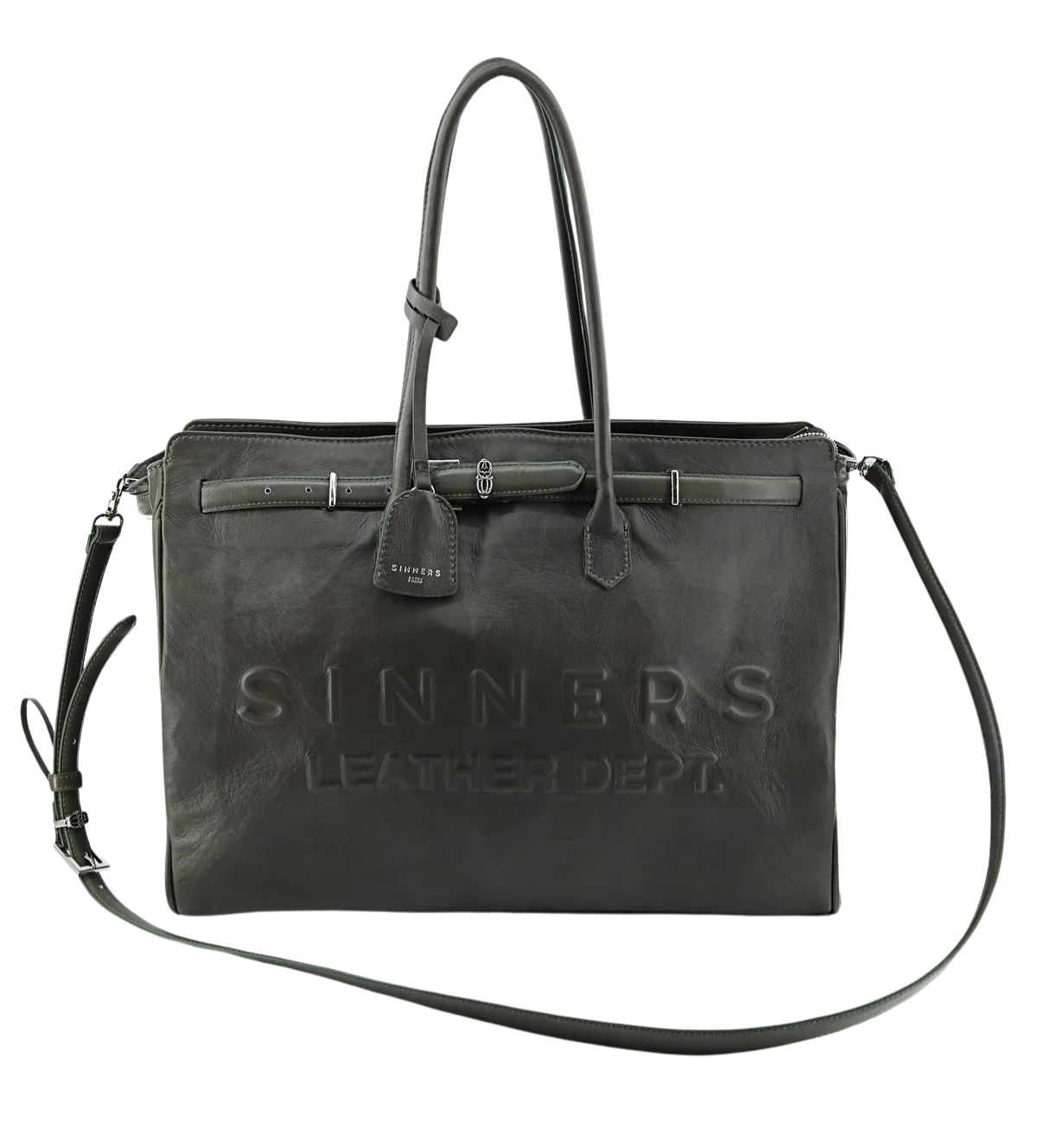 SINNERS LEATHER DEPT. BLACK BAG Sinners