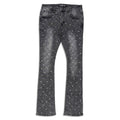 Vicious Denim Men's Stacked Embellished Jeans - Grey Vicious Denim