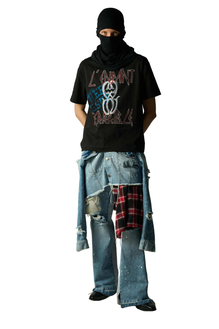 SINNERS L'ENFANT MONOGRAM BLACK T-SHIRT