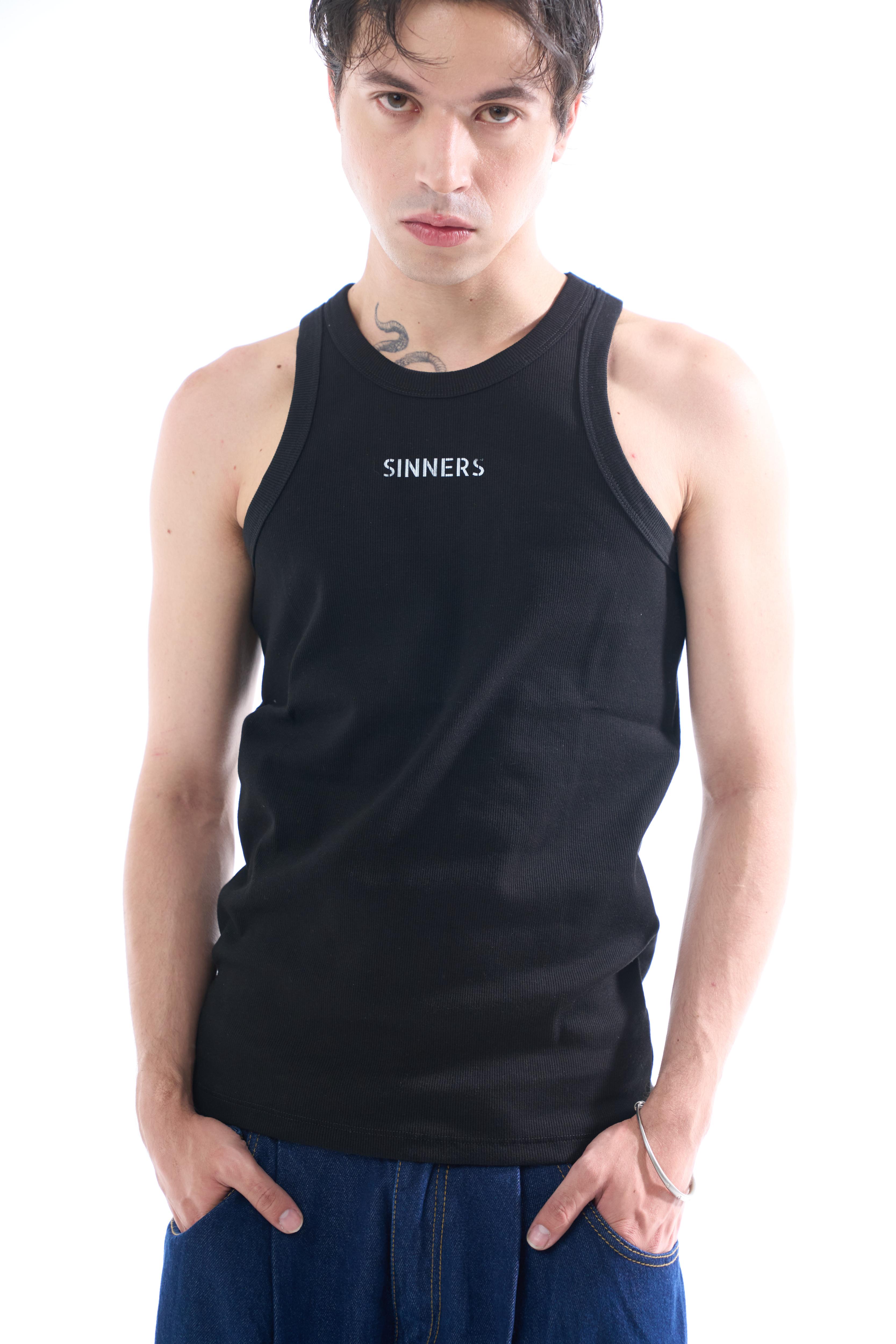 SINNERS BLACK MEN TANK TOP Sinners