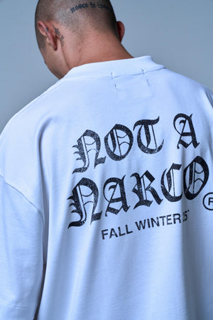 NOT A NARCO FW25 WHITE T-SHIRT Sinners