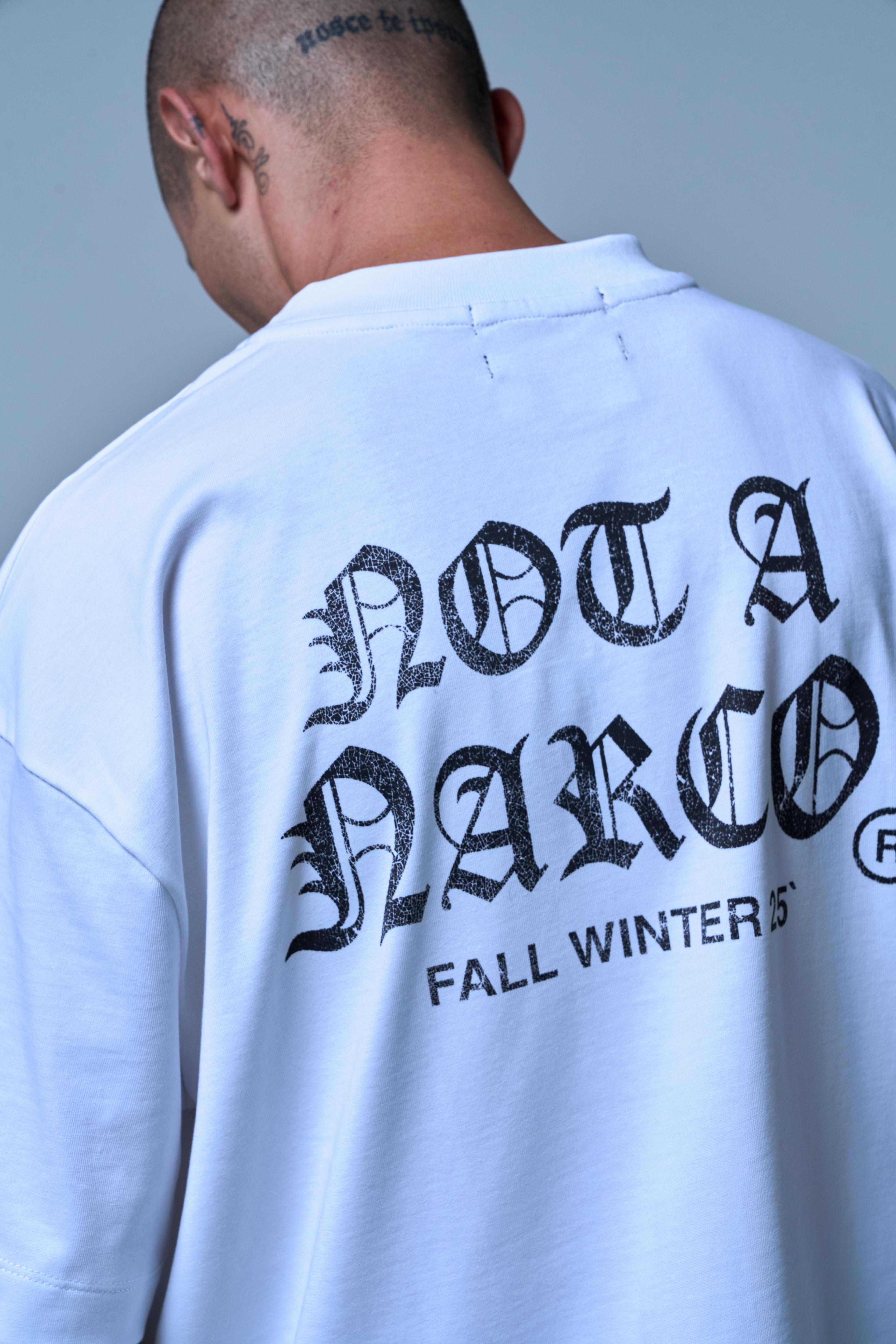 NOT A NARCO FW25 WHITE T-SHIRT Sinners