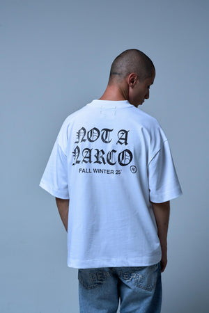 NOT A NARCO FW25 WHITE T-SHIRT Sinners