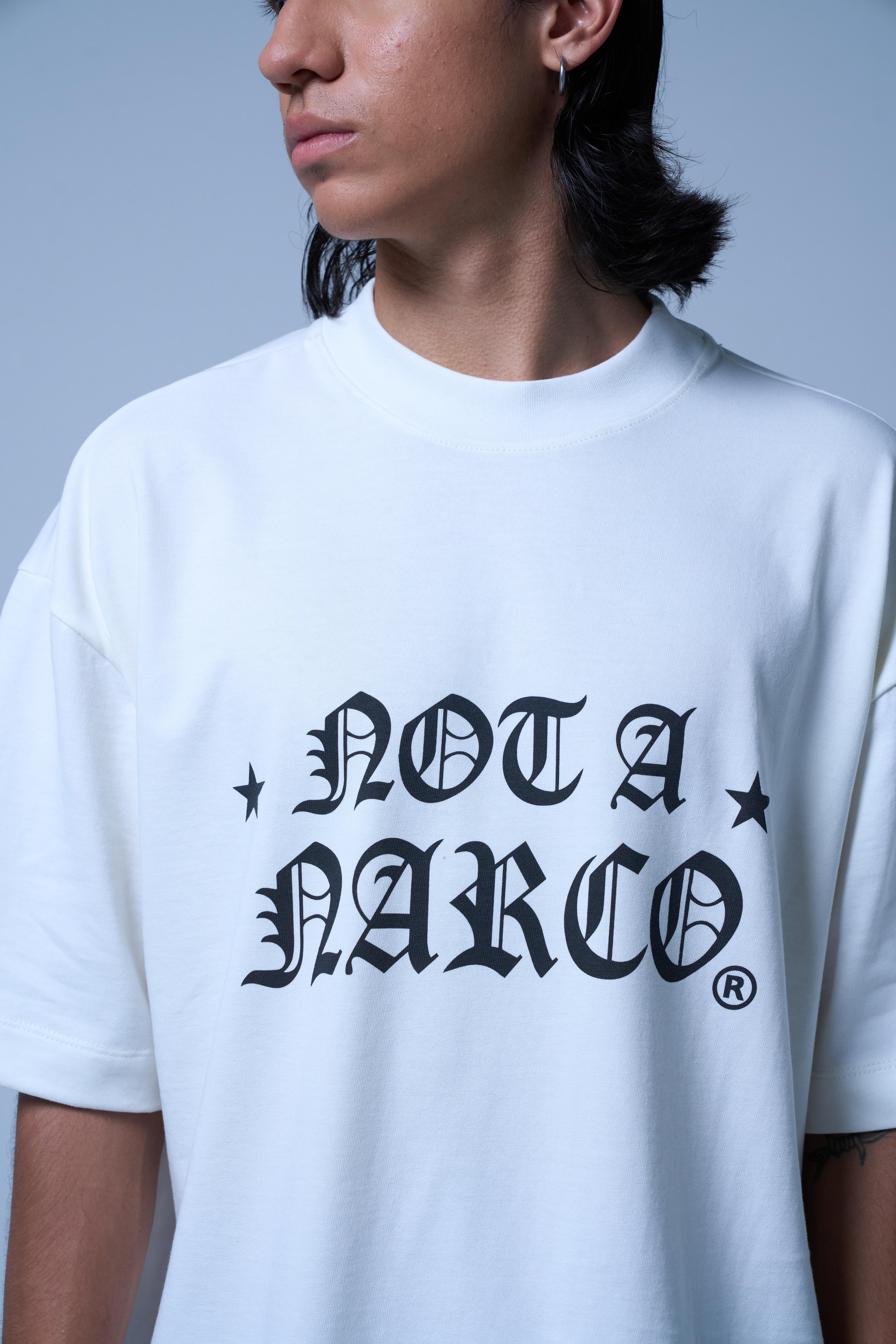 SINNER NOT A NARCO STAR CREME T-SHIRT Sinners