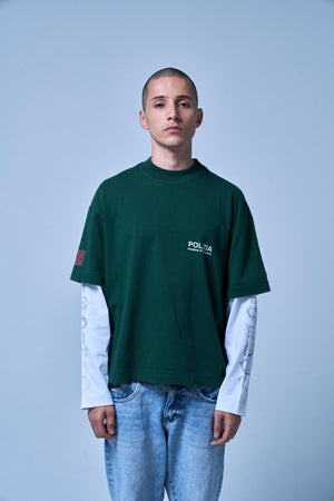 SINNERS POLIZIA GREEN DOUBLE SLEEVE Sinners