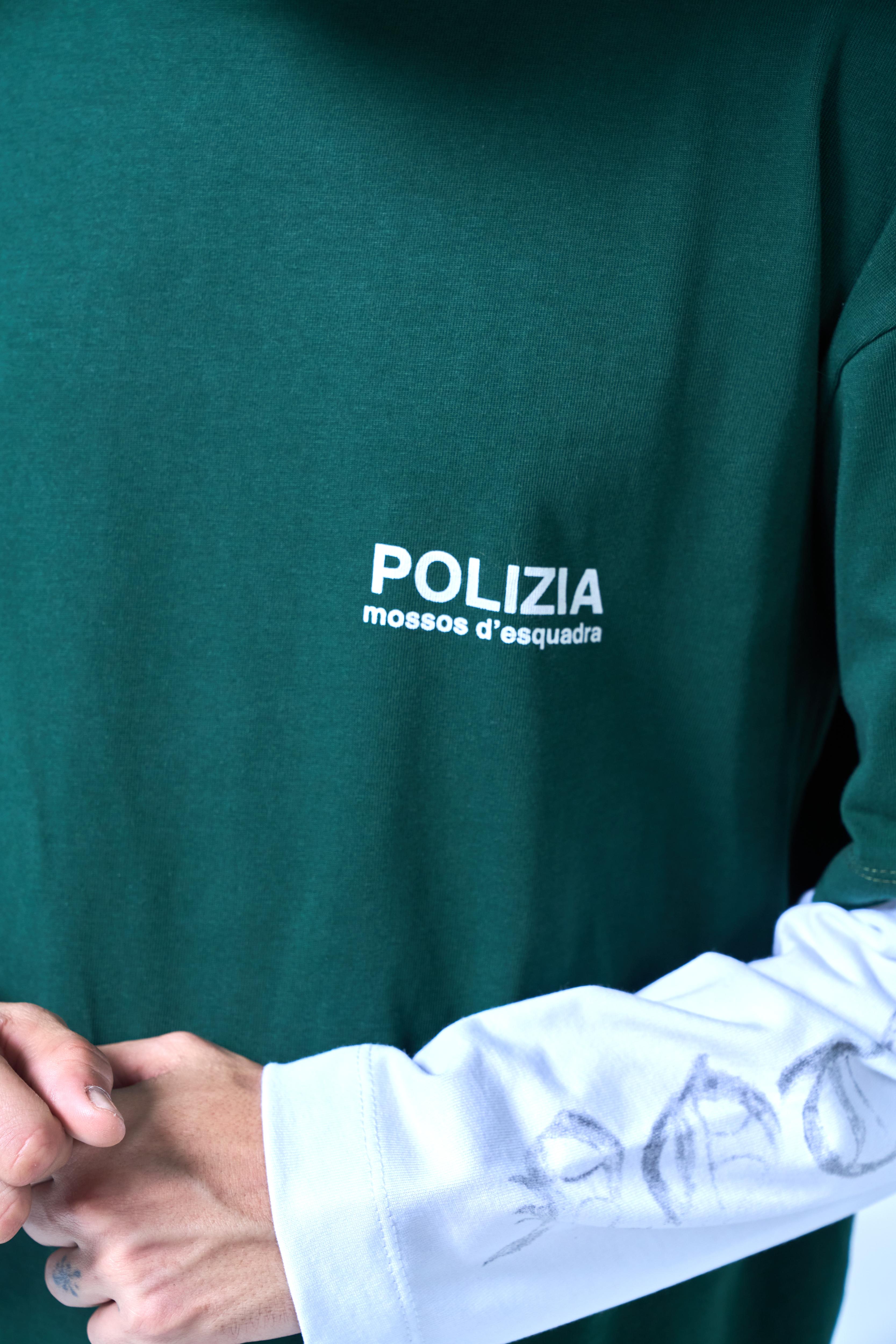 SINNERS POLIZIA GREEN DOUBLE SLEEVE Sinners