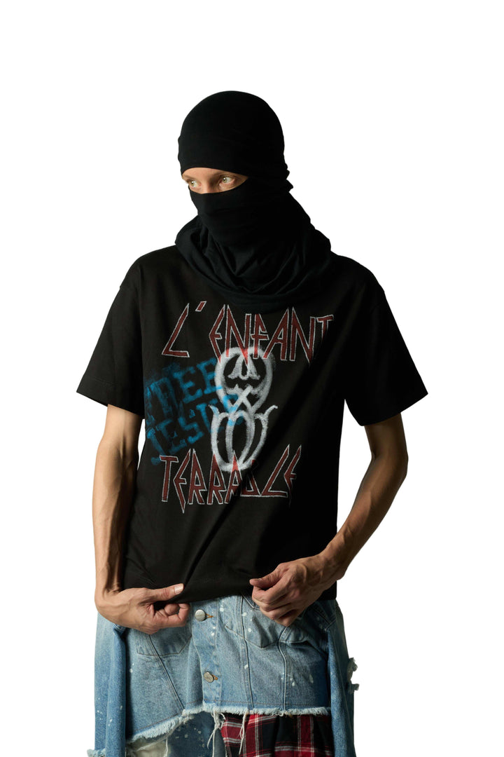 SINNERS L'ENFANT MONOGRAM BLACK T-SHIRT