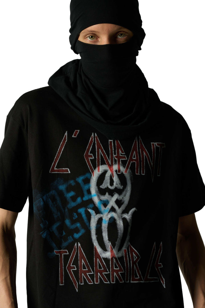 SINNERS L'ENFANT MONOGRAM BLACK T-SHIRT