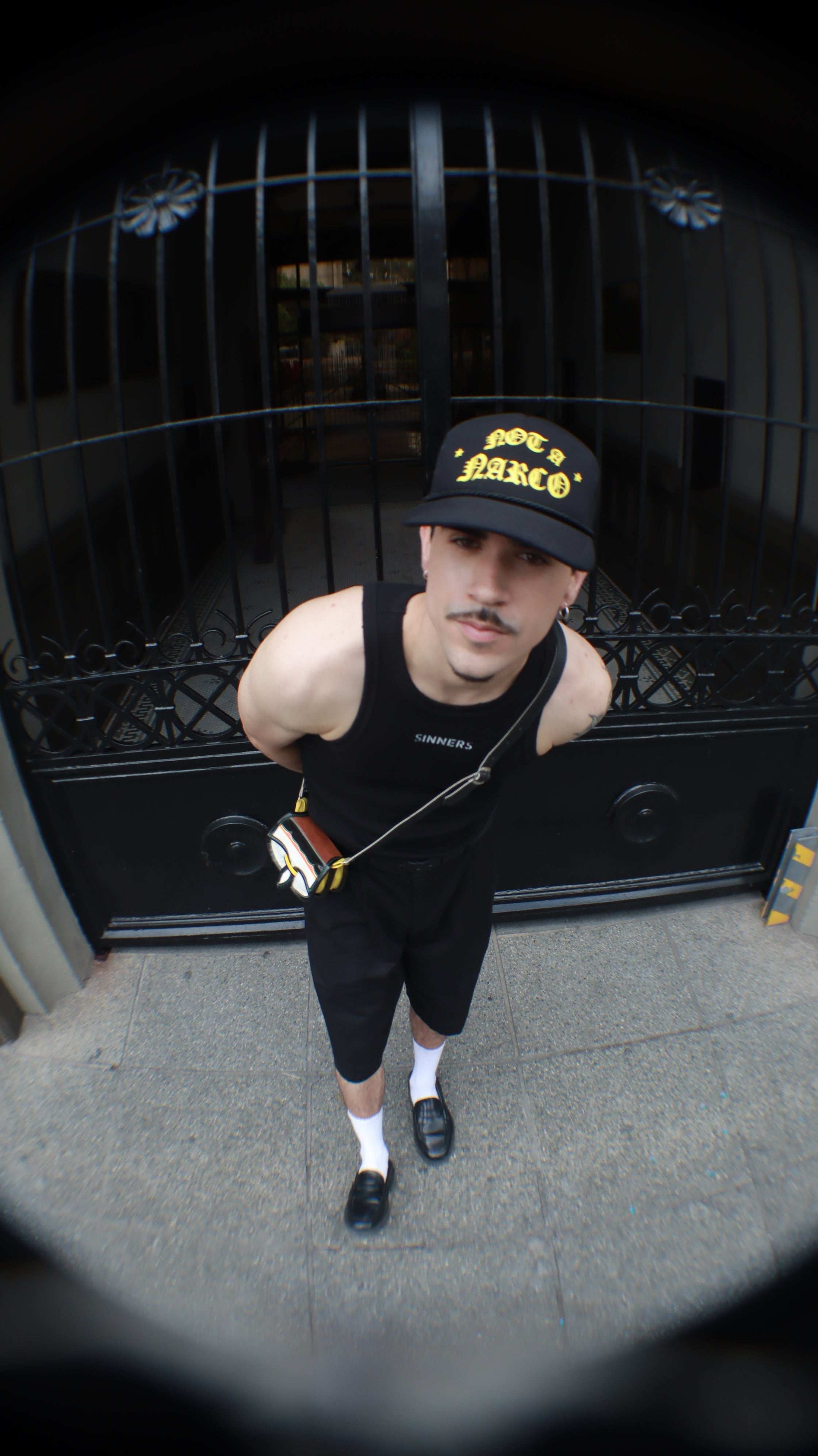 SINNERS NOT A NARCO™ BLACK/YELLOW CAP