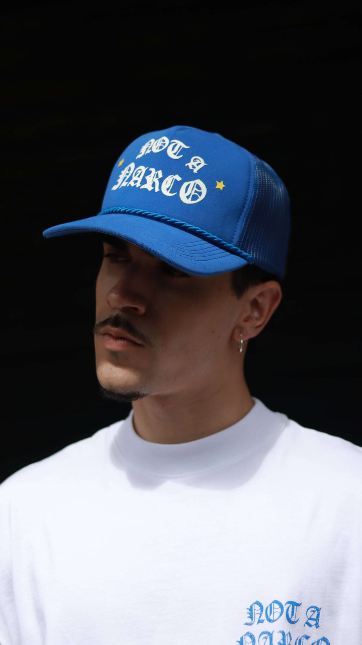 SINNERS NOT A NARCO™ BLUE/YELLOW CAP