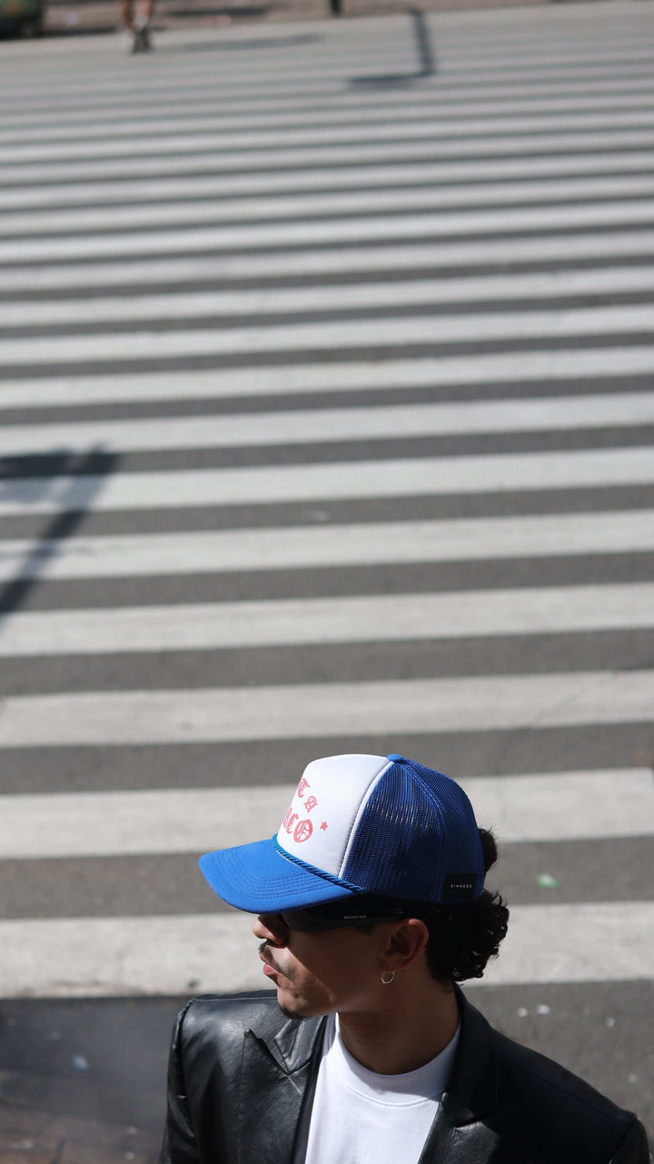 SINNERS NOT A NARCO™ BLUE/WHITE/RED CAP