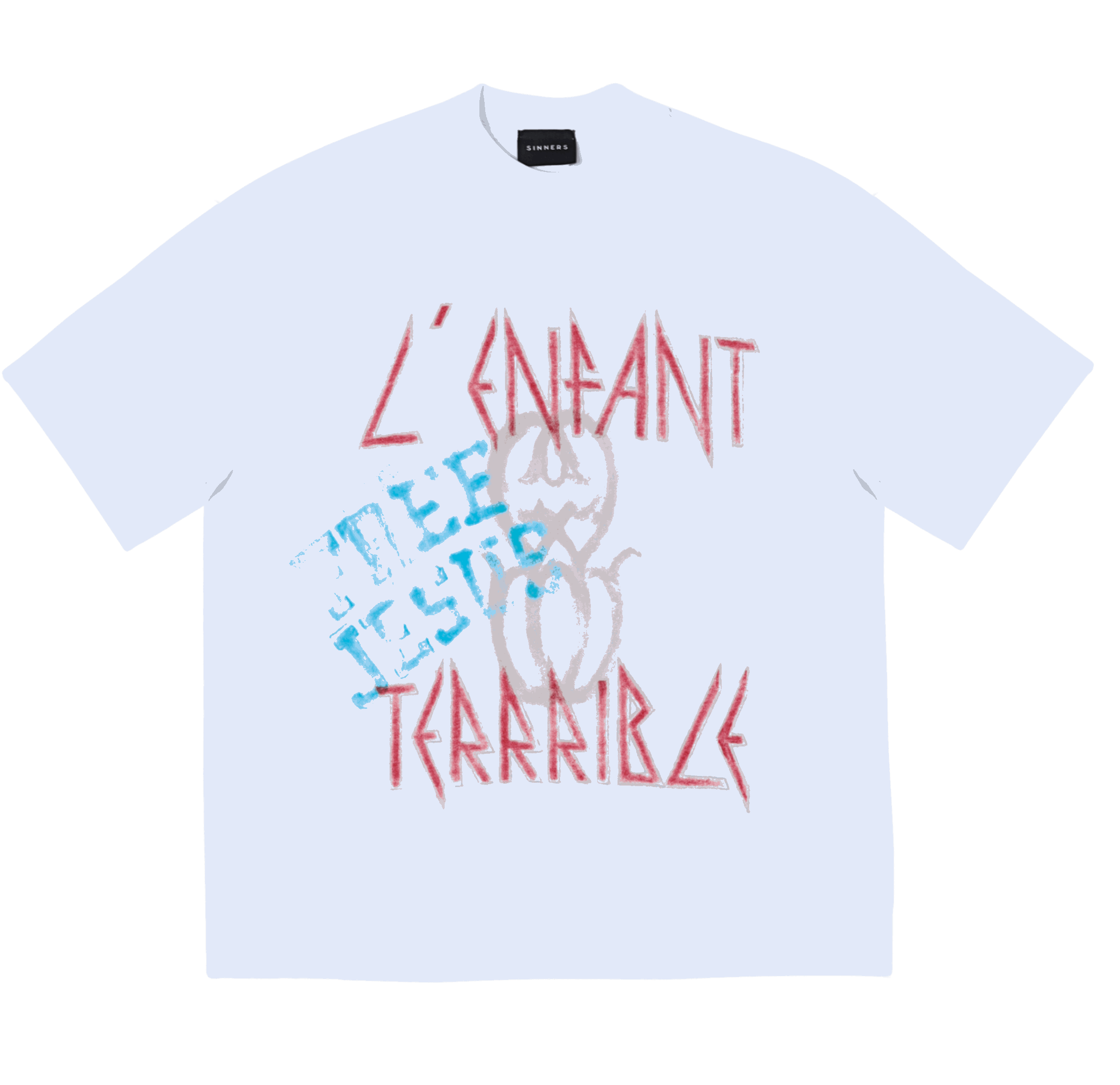 SINNERS L'ENFANT MONOGRAM WHITE T-SHIRT