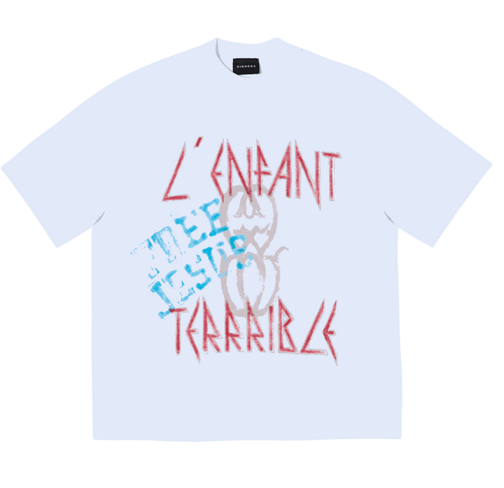 SINNERS L'ENFANT MONOGRAM WHITE T-SHIRT