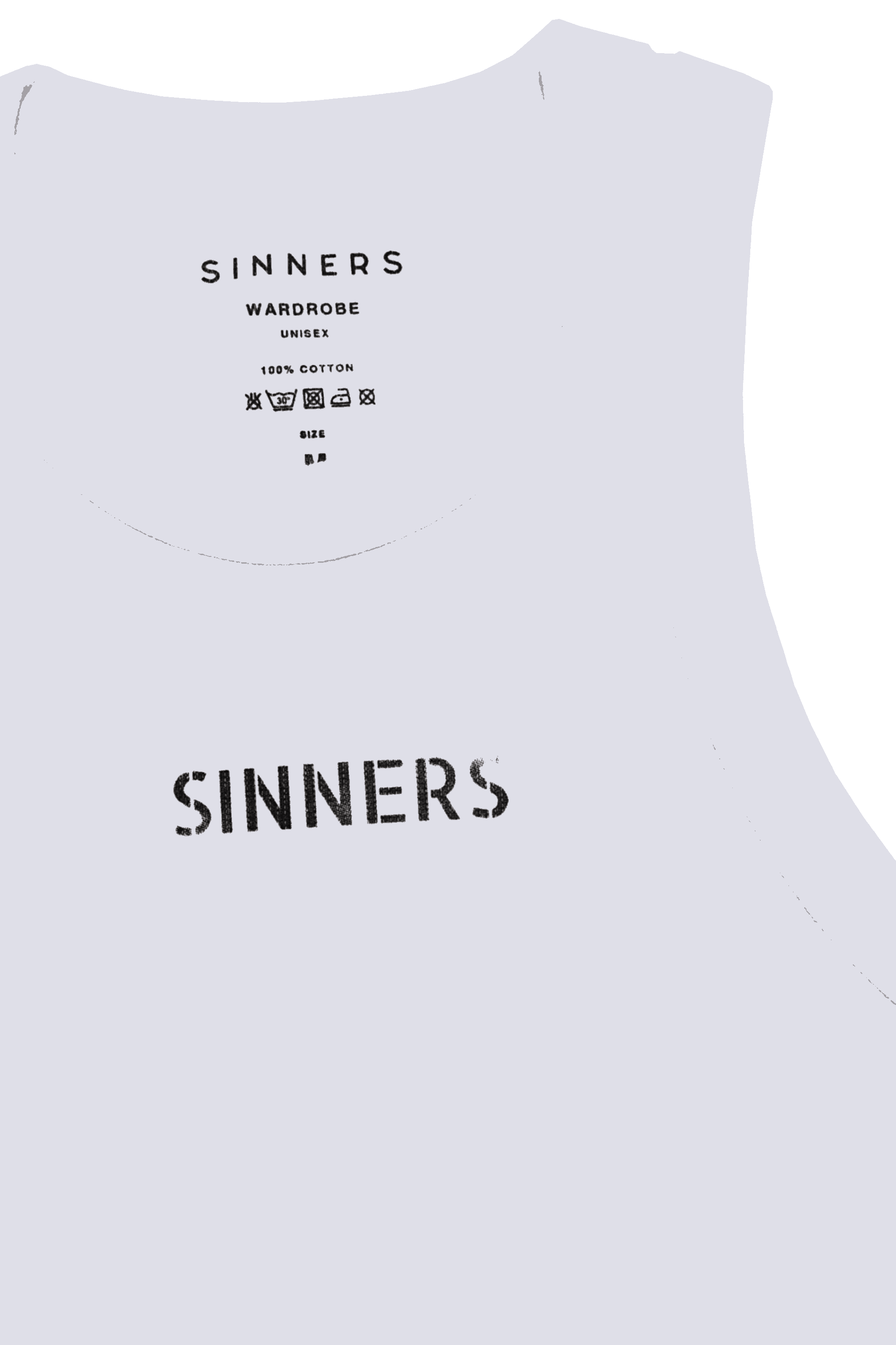 SINNERS WHITE MEN TANK TOP