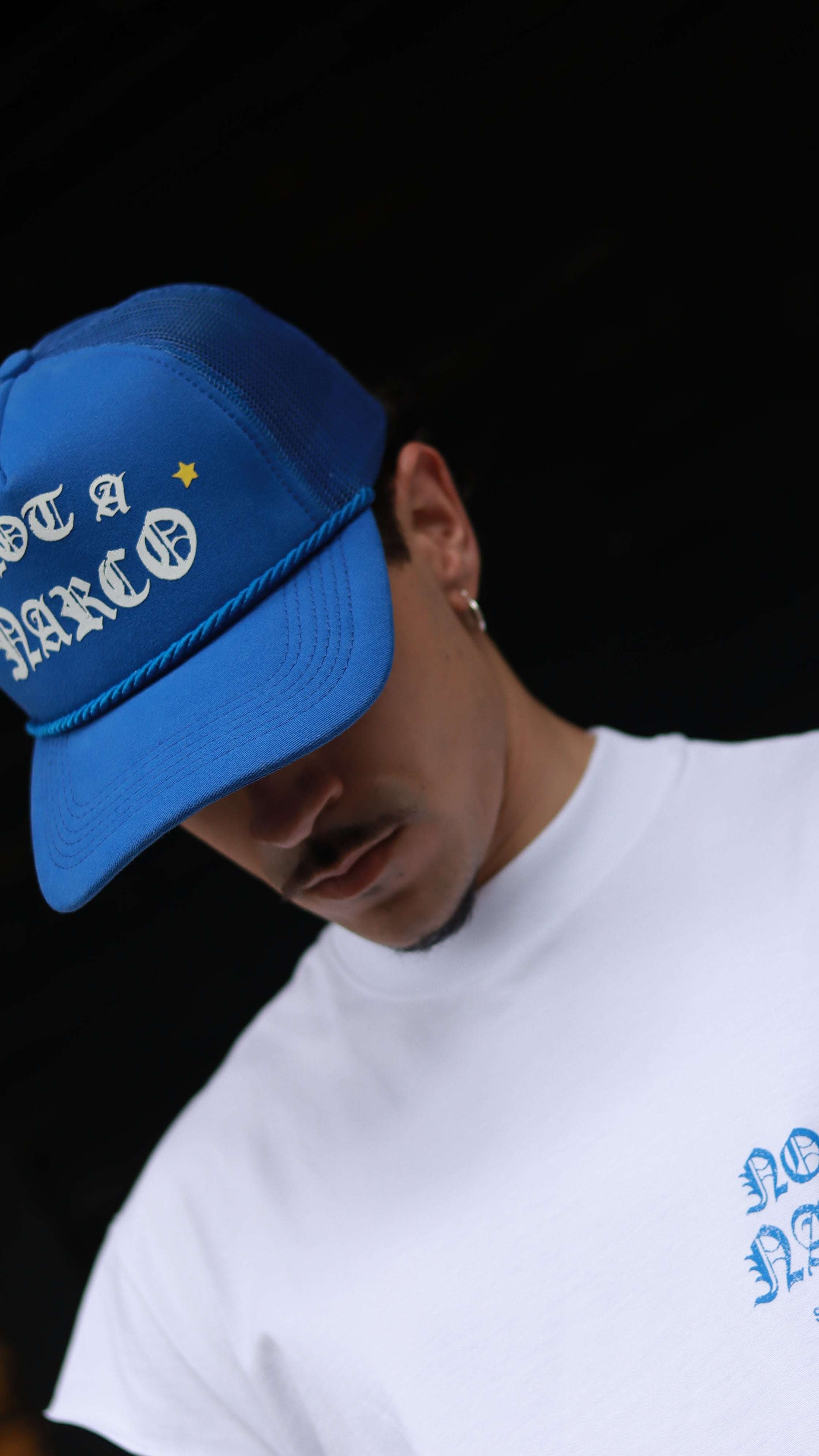 SINNERS NOT A NARCO™ BLUE/YELLOW CAP