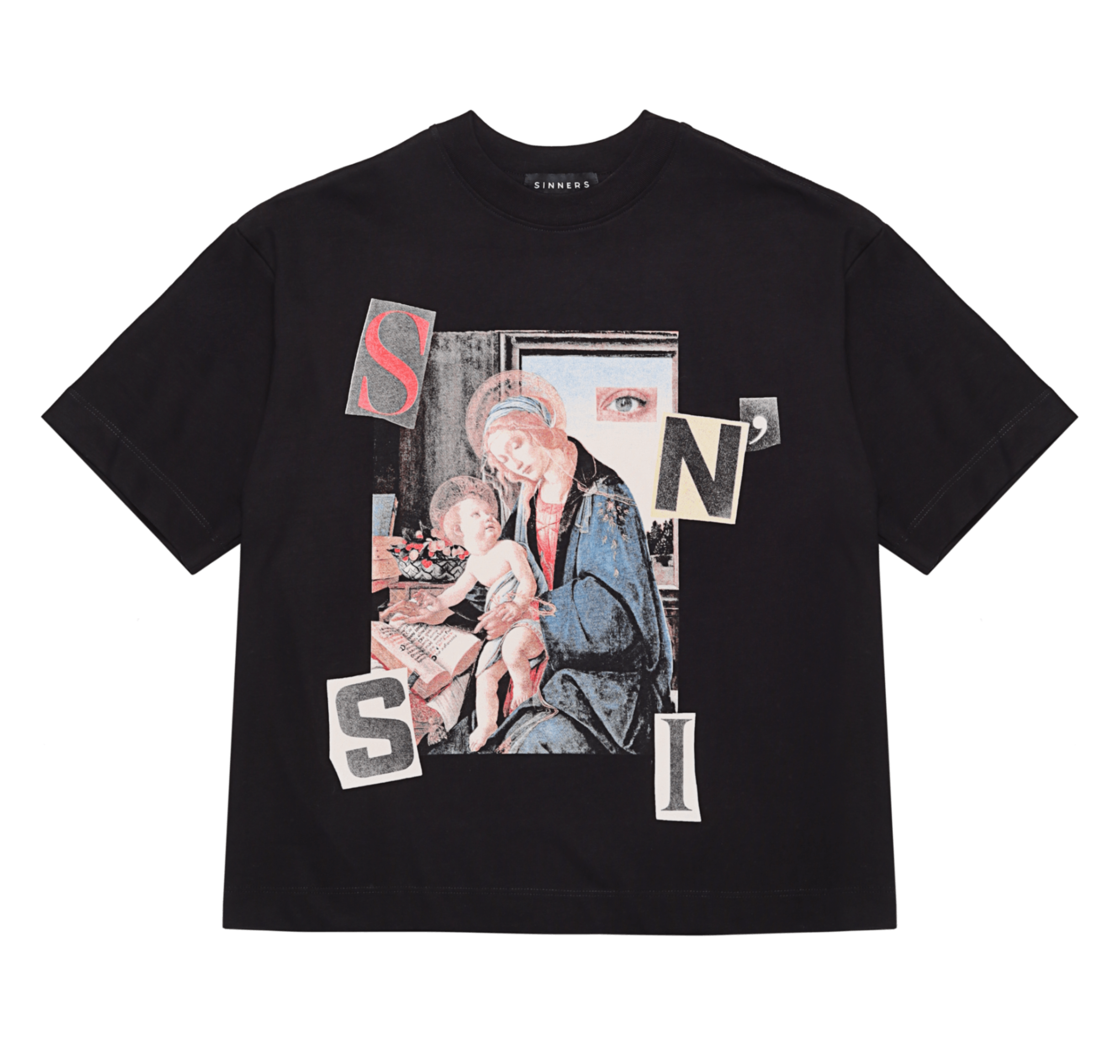 SINNERS SURREALISM BLACK T-SHIRT Sinners