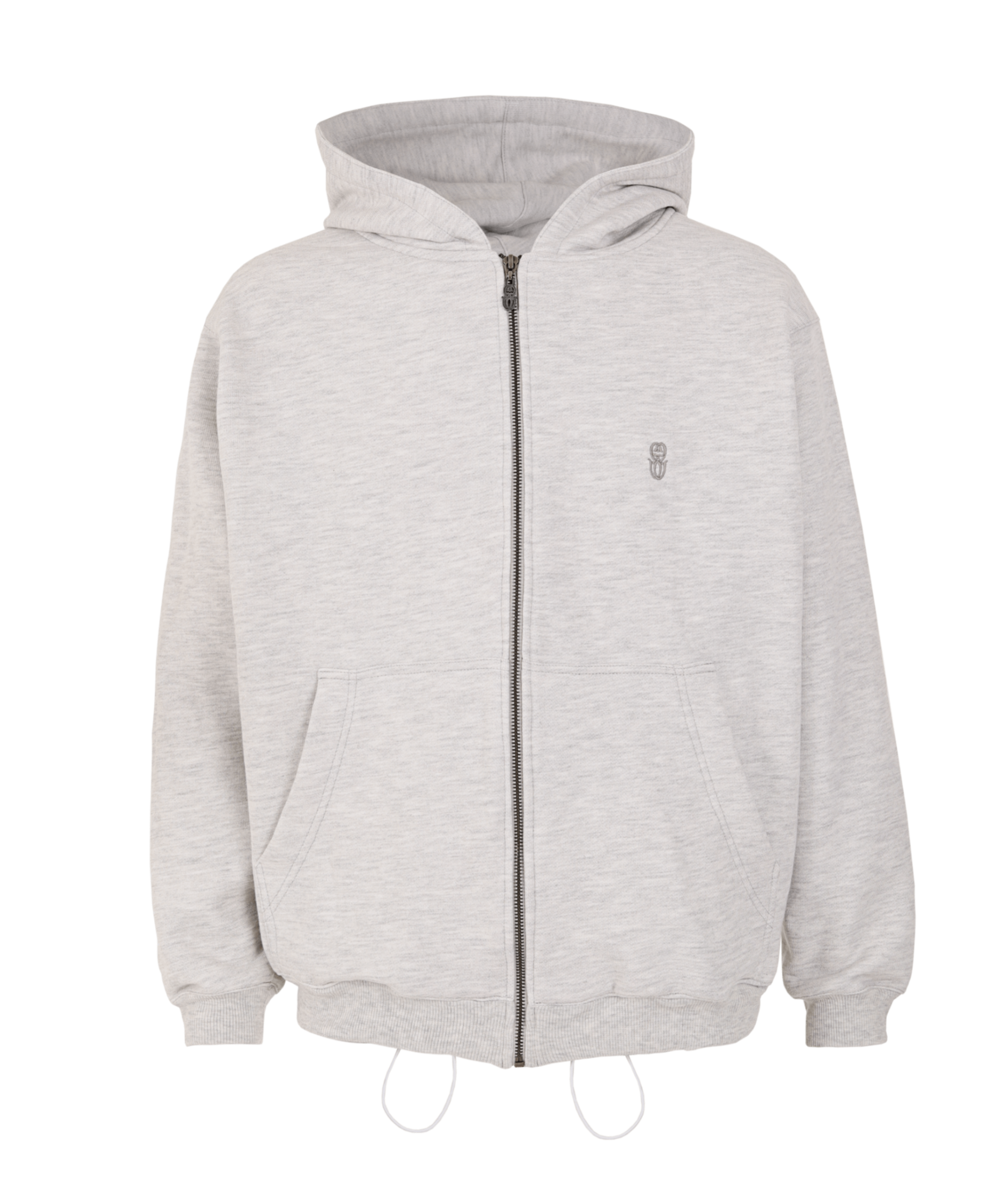 SINNERS MONOGRAM GRAY ZIPPER HOODIE Sinners