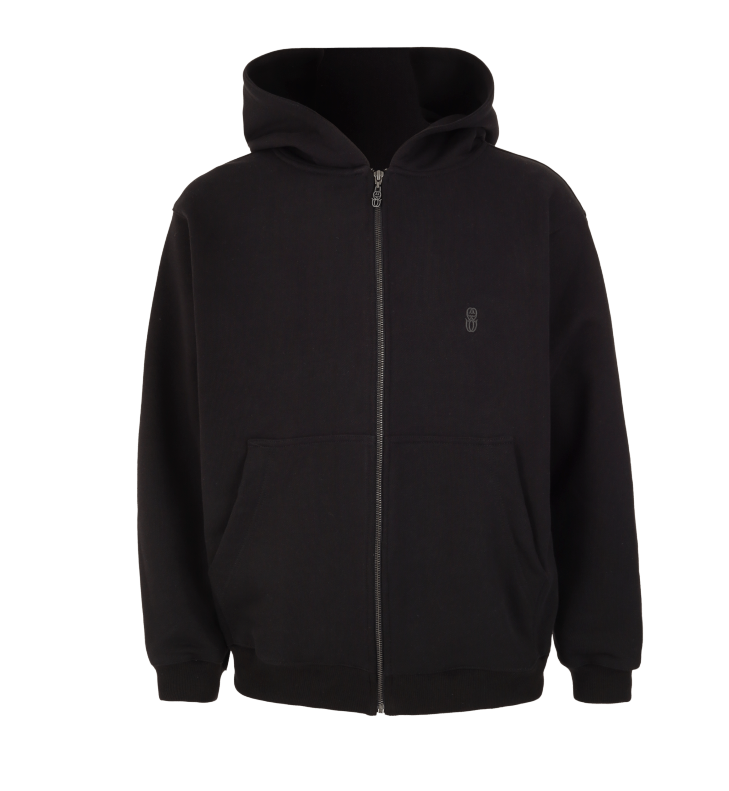 SINNERS MONOGRAM BLACK ZIPPER HOODIE Sinners