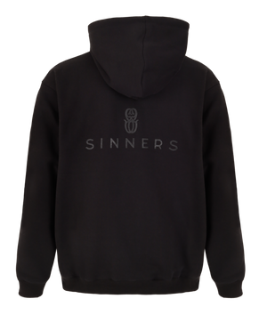 SINNERS MONOGRAM BLACK ZIPPER HOODIE Sinners