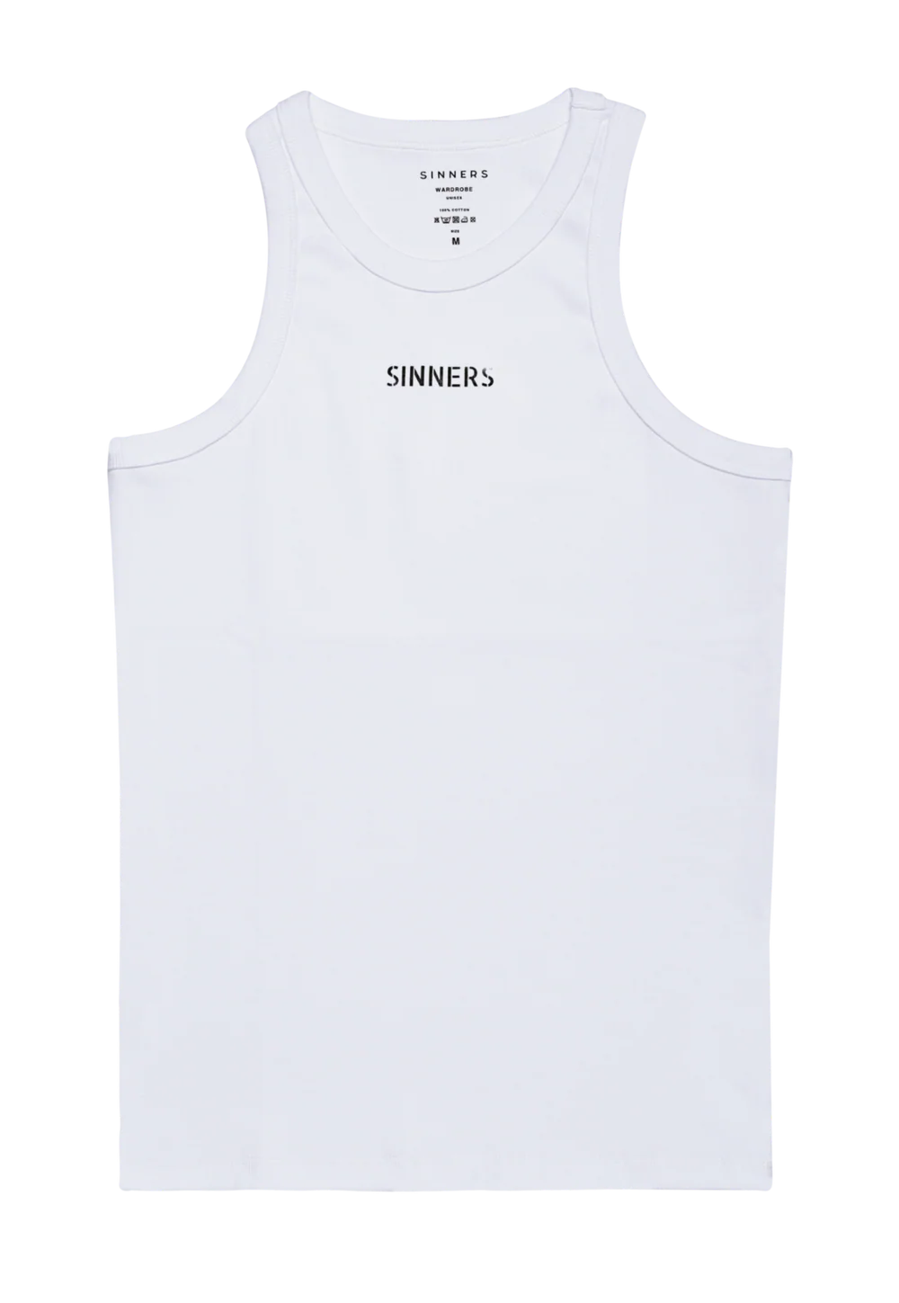 SINNERS WHITE MEN TANK TOP Sinners