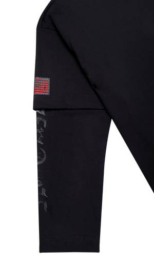 SINNERS POLIZIA BLACK DOUBLE SLEEVE Sinners