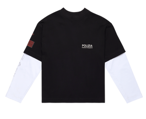 SINNERS POLIZIA BLACK/WHITE DOUBLE SLEEVE Sinners