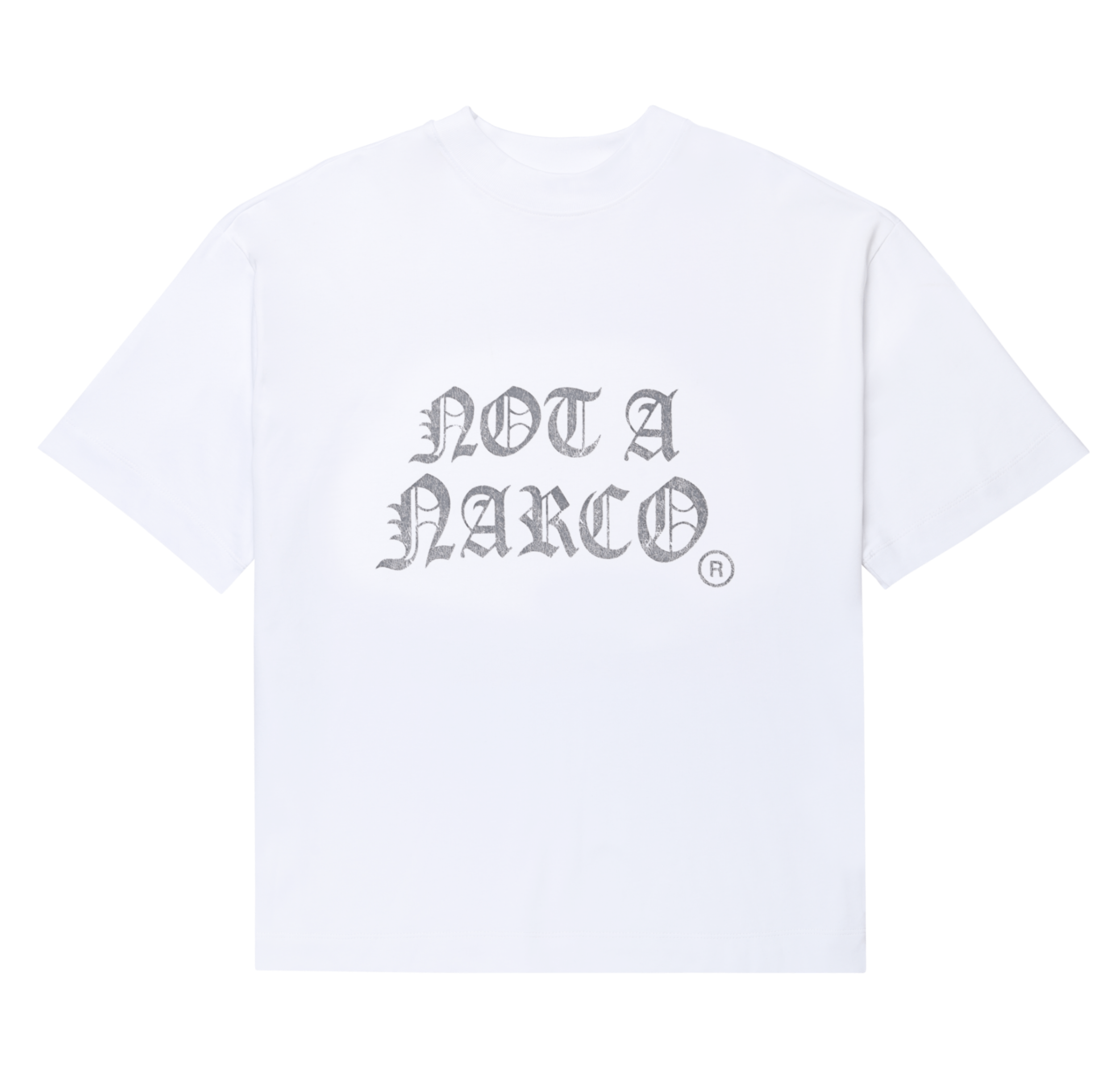 SINNERS NOT A NARCO WHITE T-SHIRT Sinners