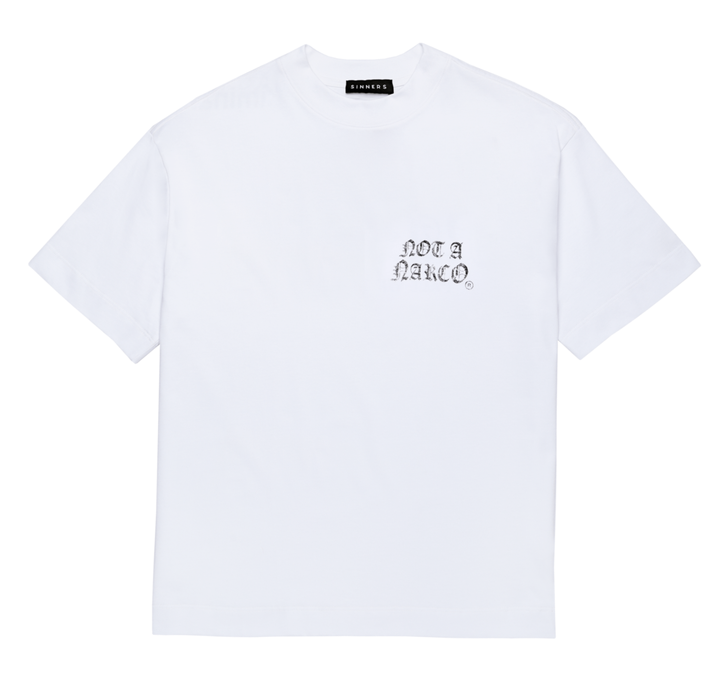 NOT A NARCO FW25 WHITE T-SHIRT Sinners