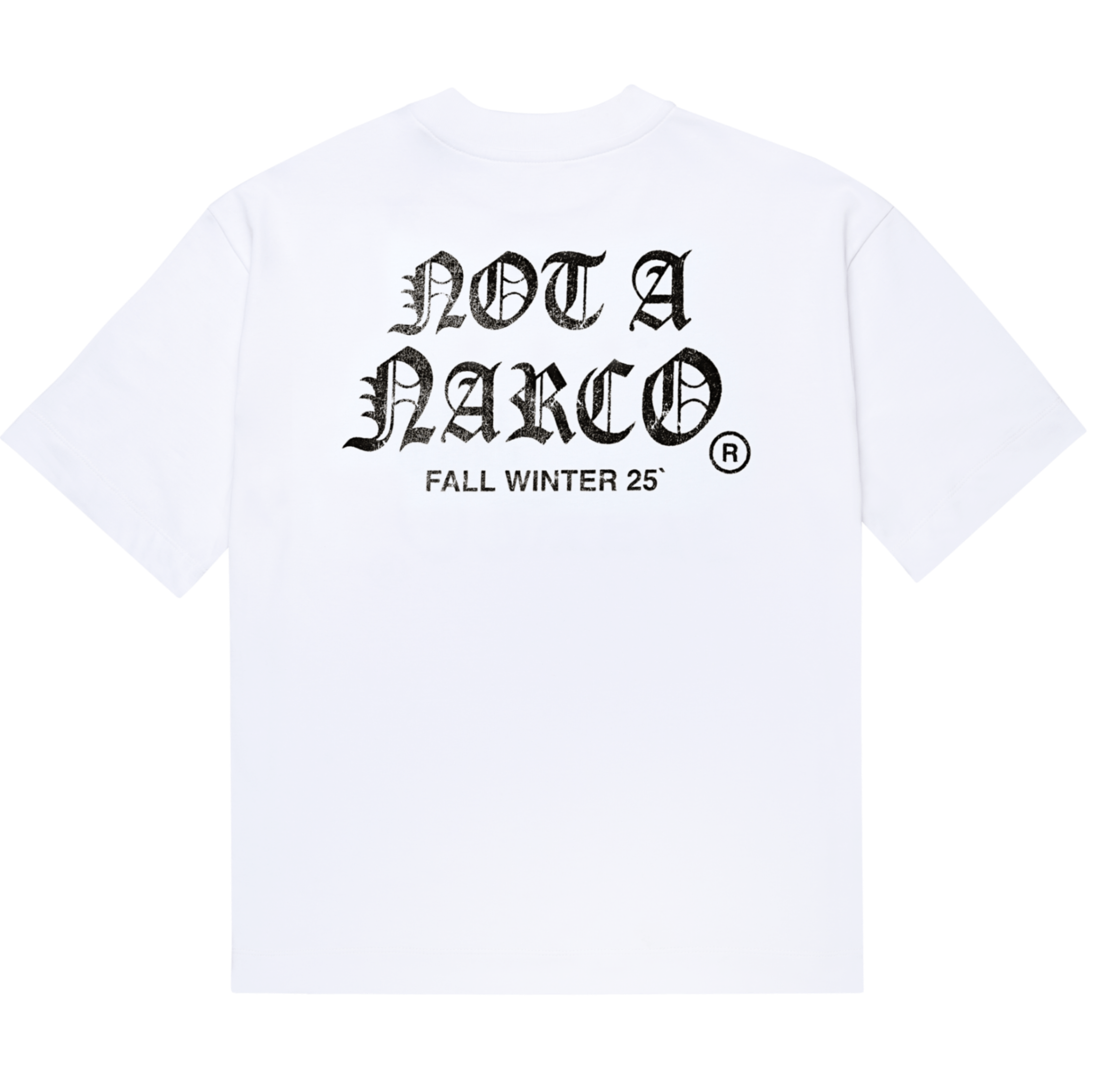 NOT A NARCO FW25 WHITE T-SHIRT Sinners