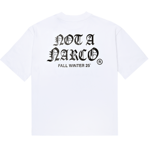 NOT A NARCO FW25 WHITE T-SHIRT Sinners
