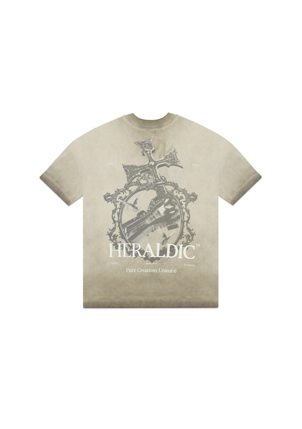 PURE Taupe Inner Circle Heraldic T-shirt